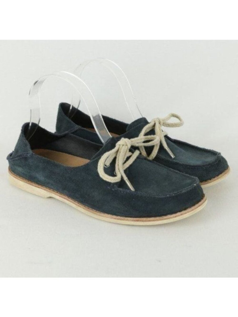 OluKai Moku Women's Size 9 Blue Suede Slip On Flat Boat Shoes